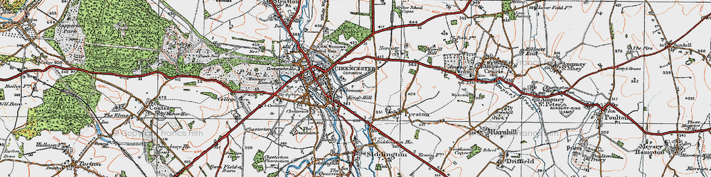 Old map of Kings Hill in 1919