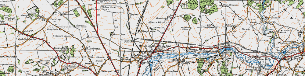 Old map of Bull Farm Ho in 1919