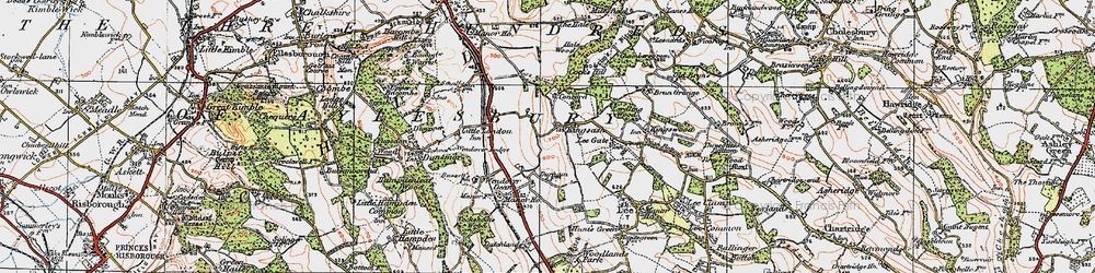 Old map of Kingsash in 1919