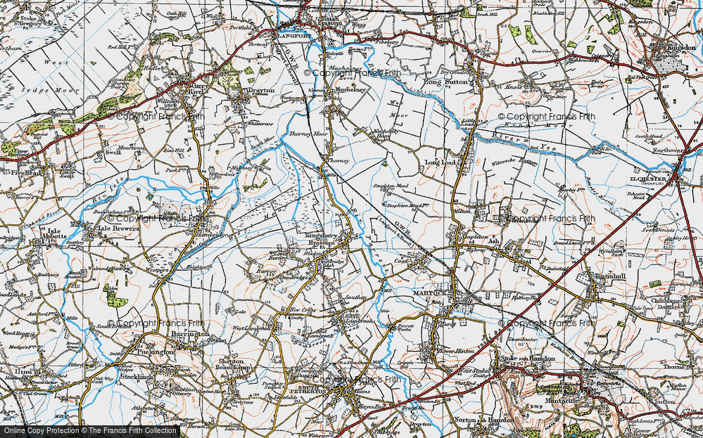 Old Map of Kingsbury Episcopi, 1919 in 1919