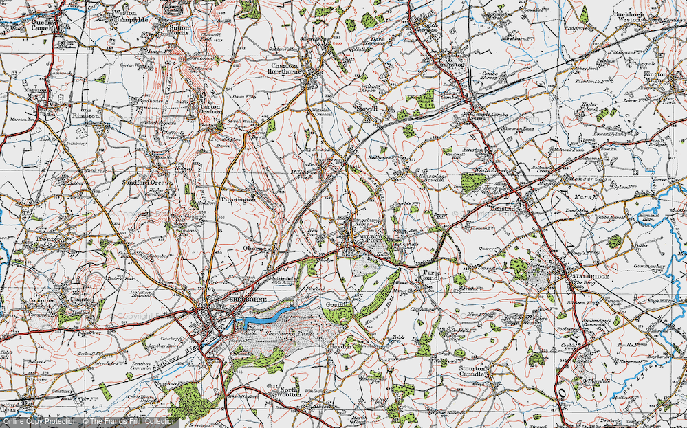 Old Map of Kingsbury Regis, 1919 in 1919