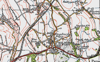 Old map of Kingsbury Regis in 1919