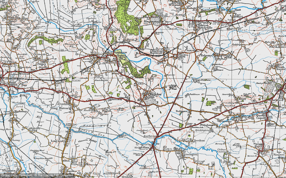 Old Map of Kingsdon, 1919 in 1919