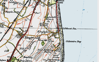 Old map of Kingsdown in 1920