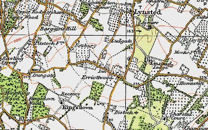 Old map of Kingsdown in 1921