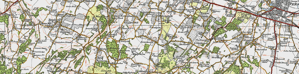 Old map of Kingsdown in 1921