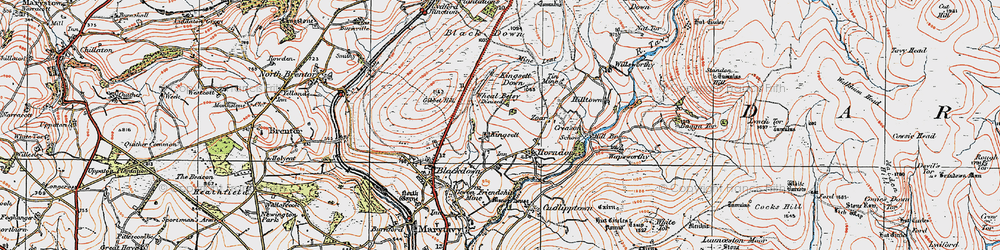 Old map of Kingsett in 1919