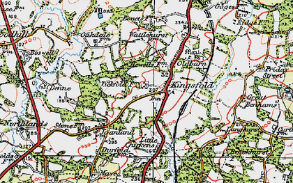 Old map of Bonnetts in 1920