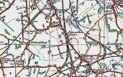 Old map of Kingsfold in 1924