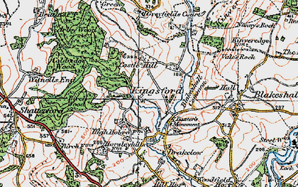 Old map of Kingsford in 1921