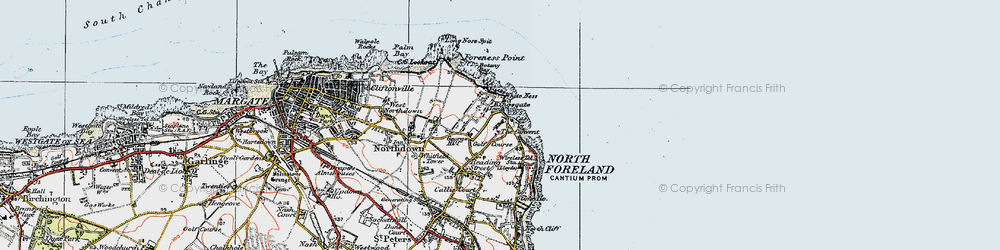 Old map of White Ness in 1920