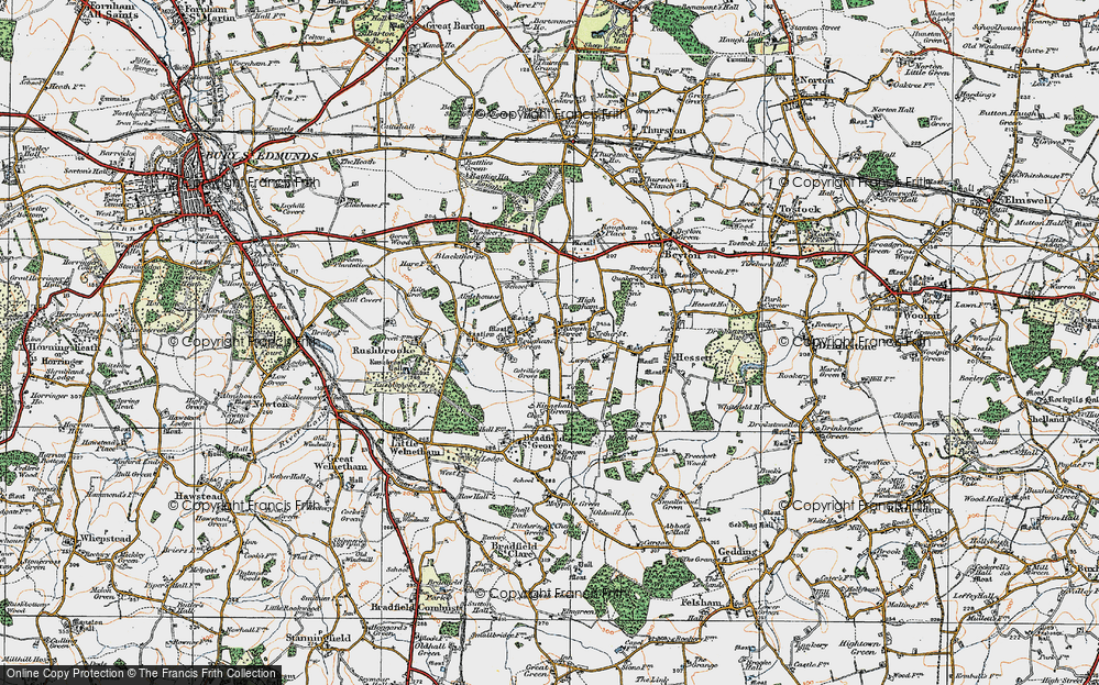 Old Map of Kingshall Street, 1921 in 1921