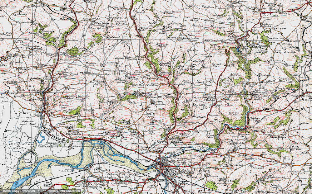 Old Map of Kingsheanton, 1919 in 1919