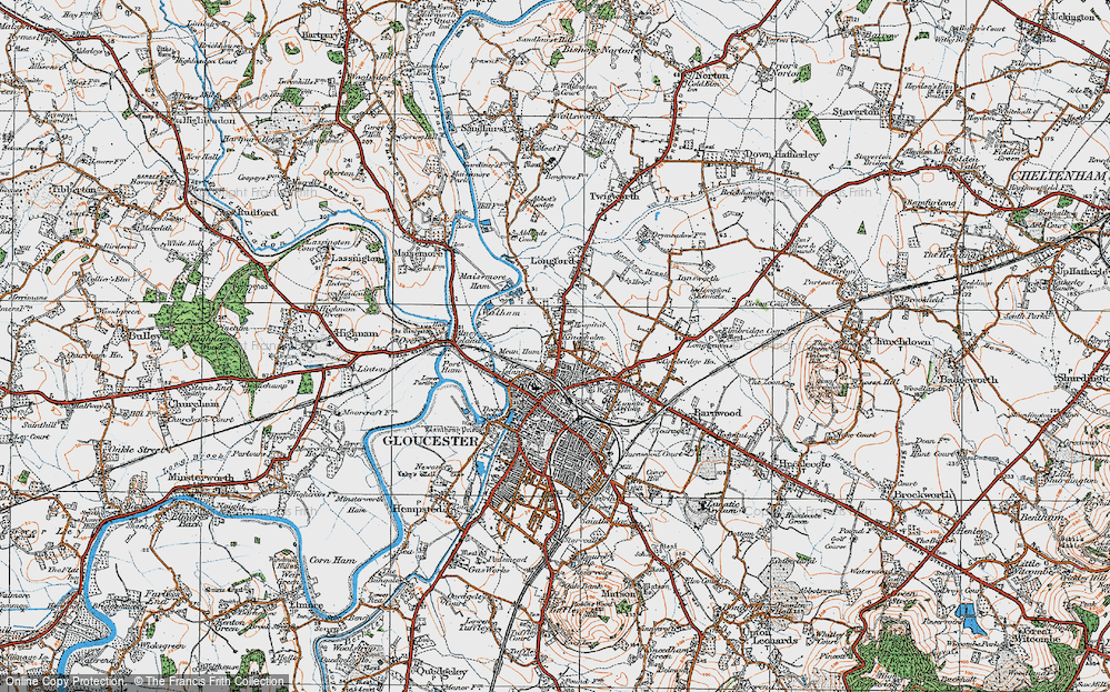 Old Map of Kingsholm, 1919 in 1919