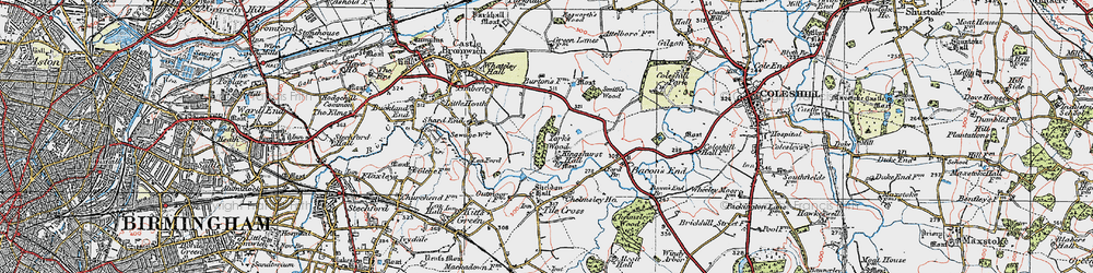 Old map of Kingshurst in 1921