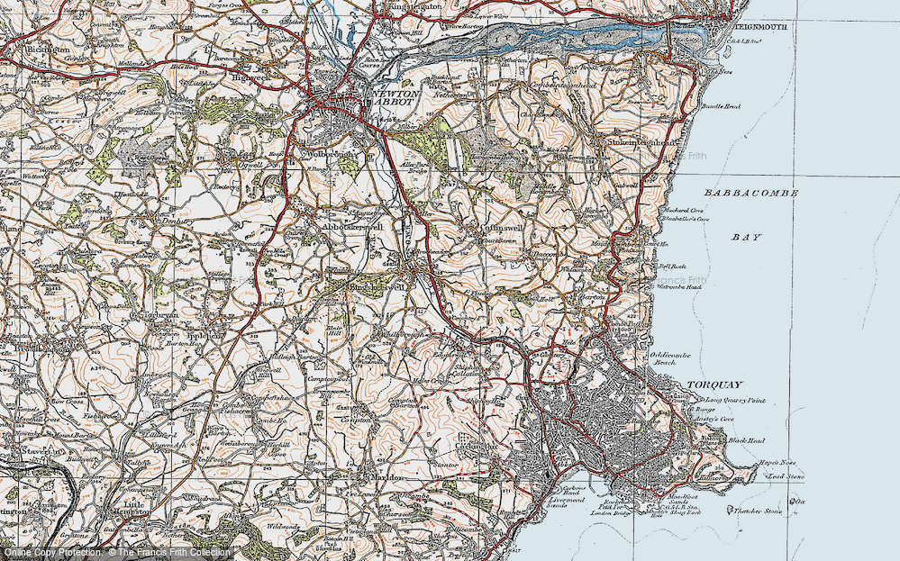 Old Map of Kingskerswell, 1919 in 1919