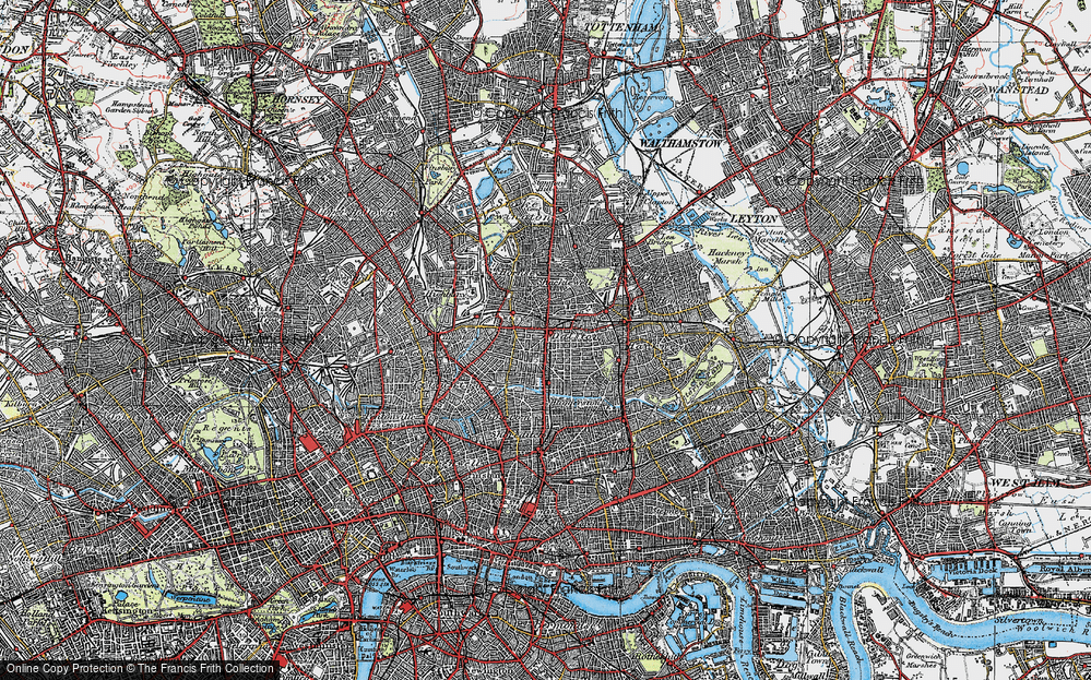 Old Map of Kingsland, 1920 in 1920