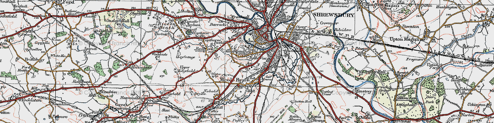 Old map of Kingsland in 1921