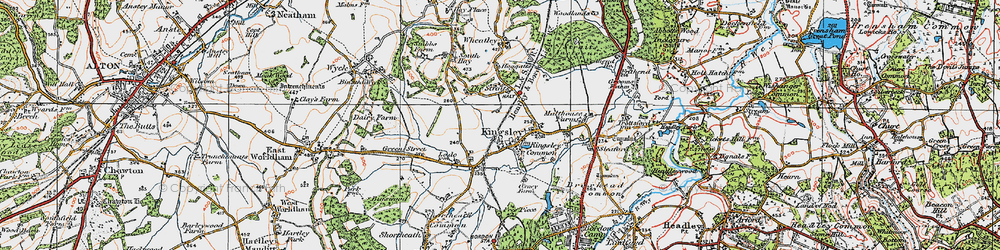Old map of Kingsley in 1919