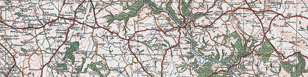 Old map of Kingsley in 1921
