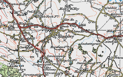 Old map of Kingsley in 1923