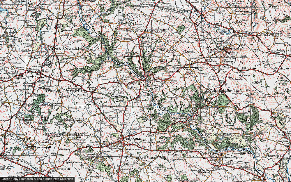 Old Map of Kingsley Holt, 1921 in 1921