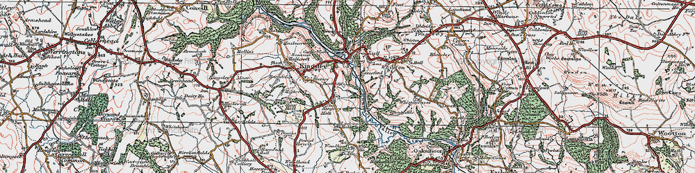 Old map of Kingsley Holt in 1921