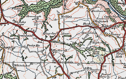 Old map of Kingsley Moor in 1921