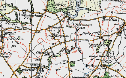 Old map of Kingslow in 1921