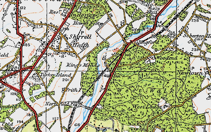 Old map of Kingsmead in 1919