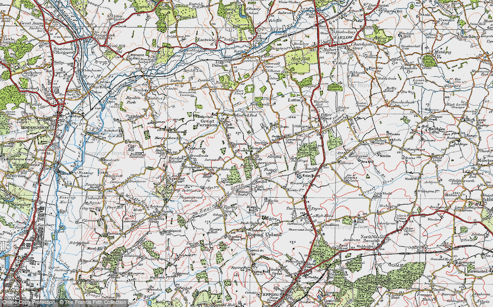 Old Map of Kingsmoor, 1919 in 1919