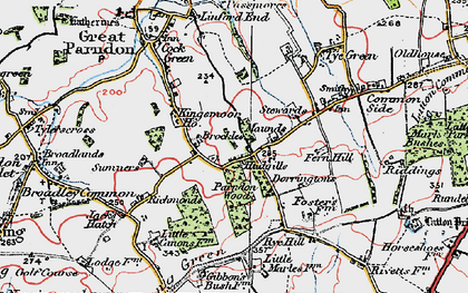 Old map of Kingsmoor in 1919