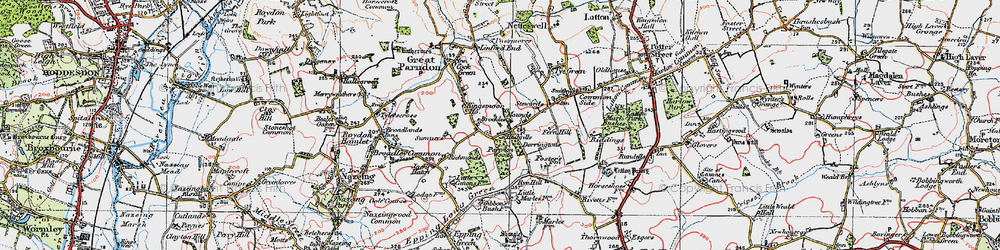Old map of Kingsmoor in 1919