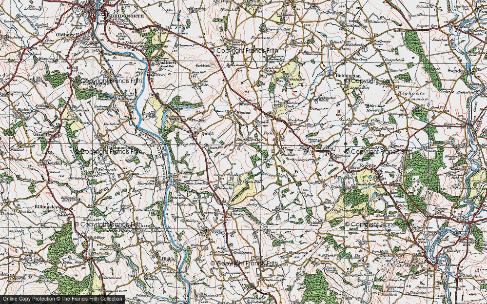 Old Map of Kingsnordley, 1921 in 1921