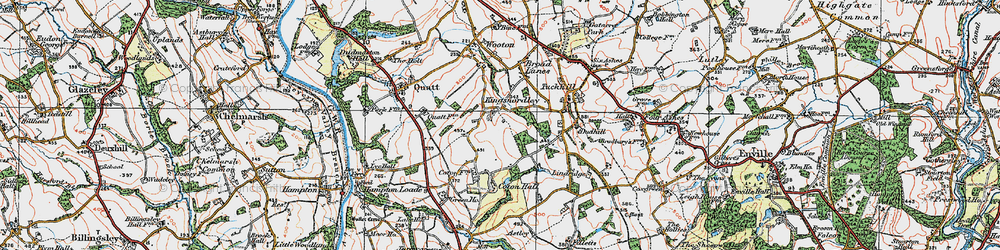 Old map of Kingsnordley in 1921