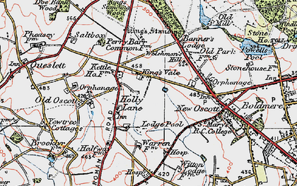 Old map of Kingstanding in 1921