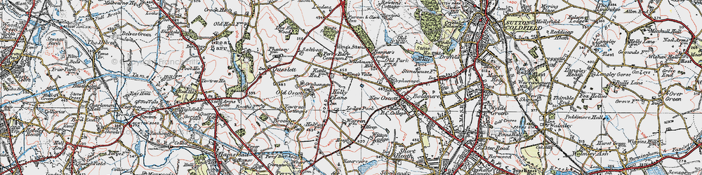 Old map of Kingstanding in 1921