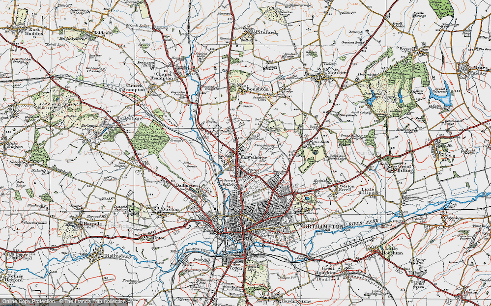 Old Map of Kingsthorpe, 1919 in 1919