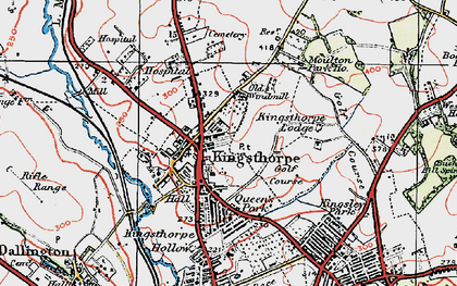 Old map of Kingsthorpe in 1919