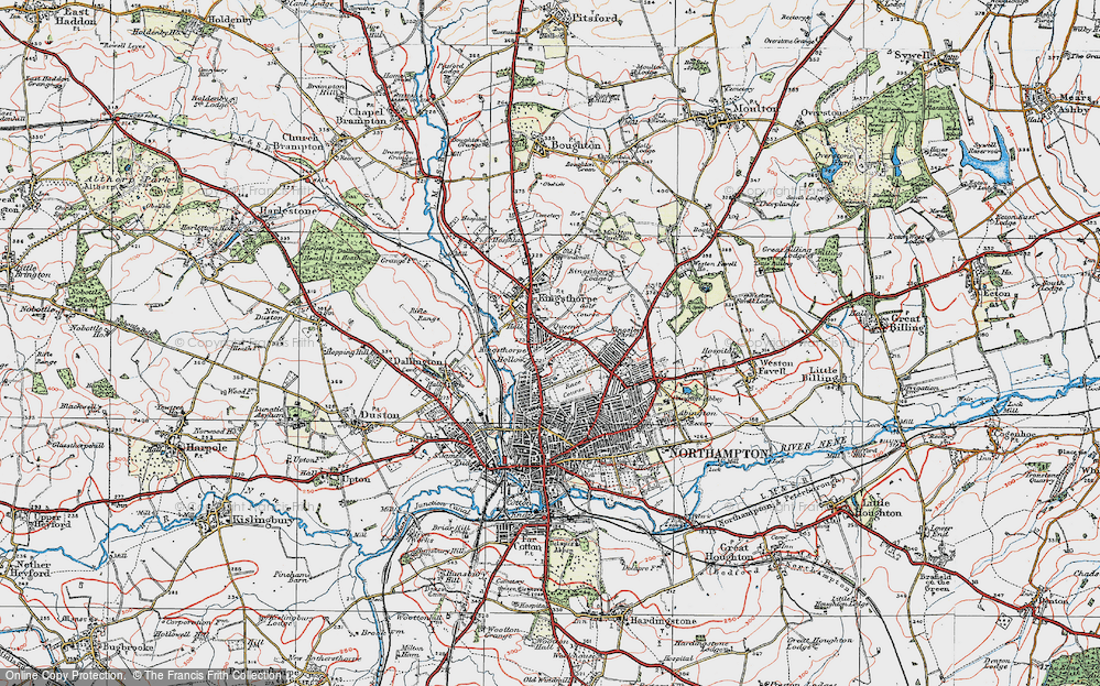 Old Map of Kingsthorpe Hollow, 1919 in 1919