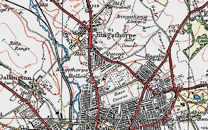 Old map of Kingsthorpe Hollow in 1919