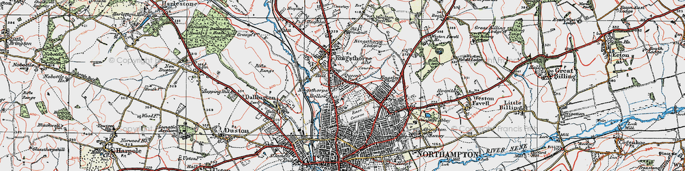 Old map of Kingsthorpe Hollow in 1919