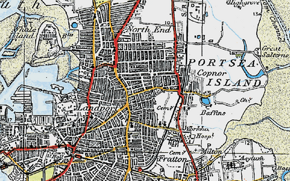 Old map of Kingston in 1919