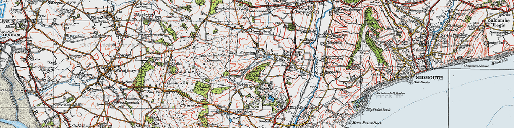 Old map of Baker's Brake in 1919