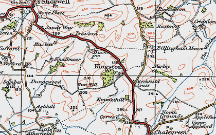 Old map of Kingston in 1919