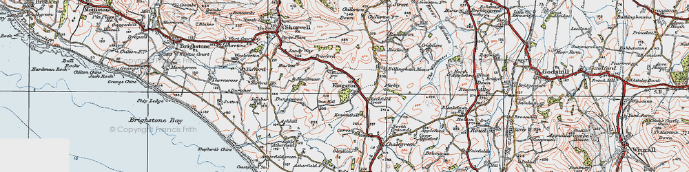 Old map of Billingham Manor in 1919