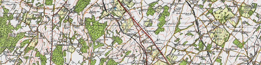 Old map of Kingston in 1920