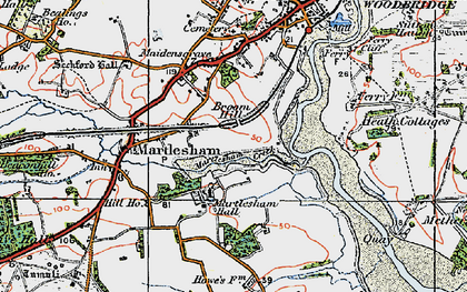 Old map of Kingston in 1921