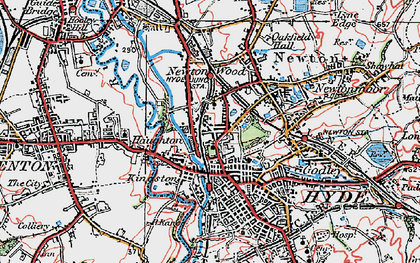 Old map of Kingston in 1924