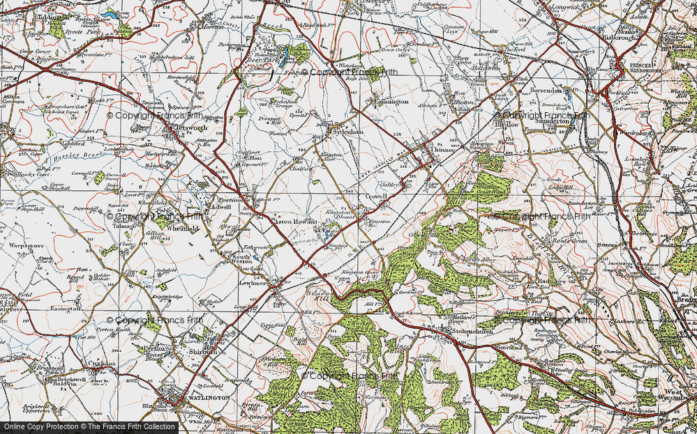 Old Map of Historic Map covering Aston Wood in 1919